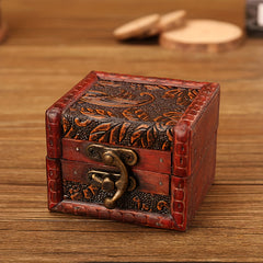 Retro Wooden Box Hand Jewelry Box Small Storage Box Treasure Box Vintage