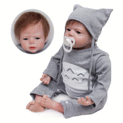 20" Realistic Newborn Baby Doll with Rooted Hair - Doll Toys for Kids