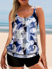 Paisley & Starfish Print Tankini Set