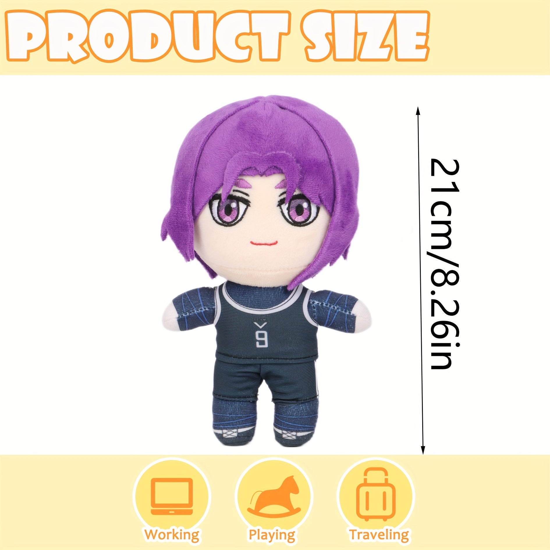 Purple Doll Plush Toy Soft Stuffed Anime Game Characters Gift