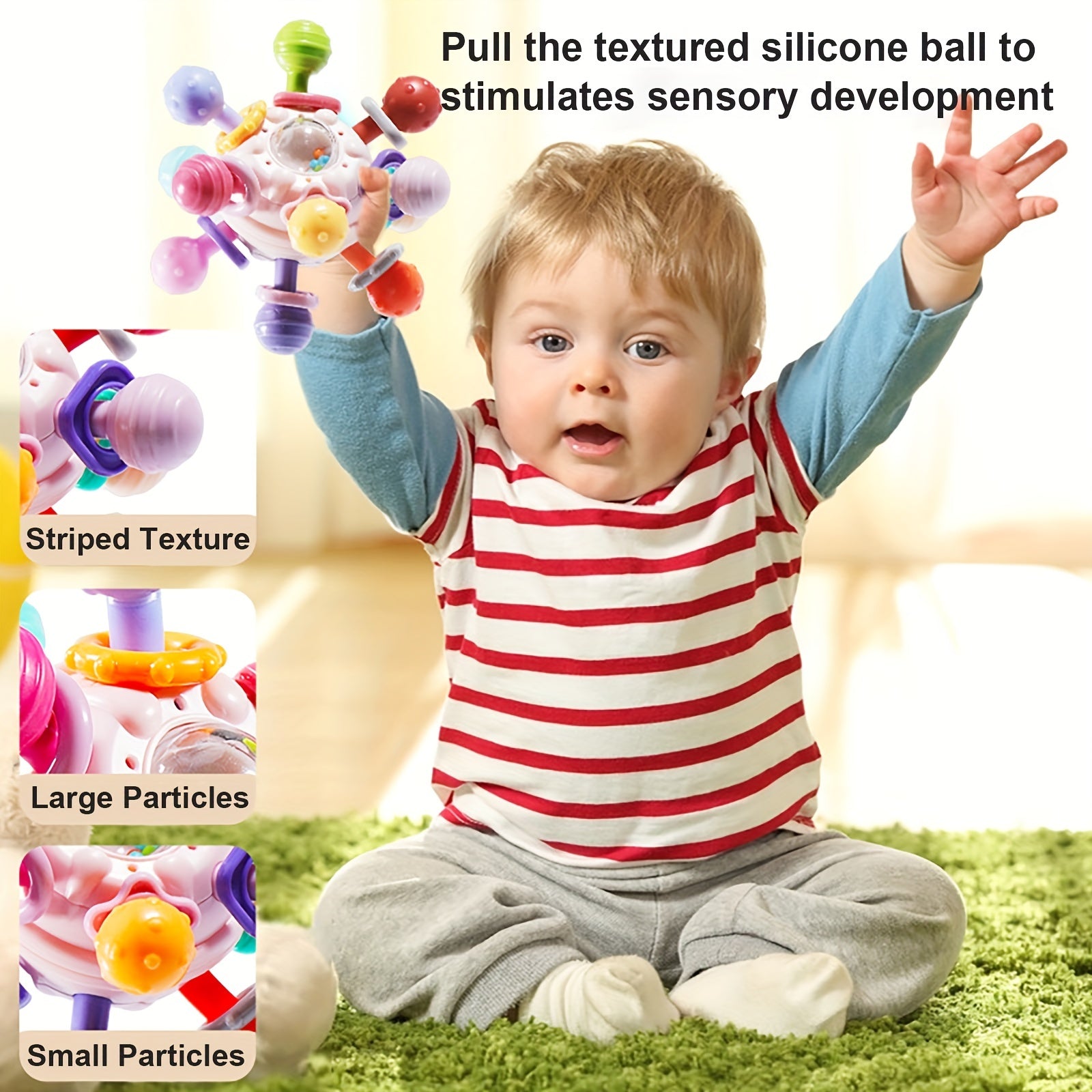 Montessori Baby Toys Sensory Teether Rattle 0-12 Months