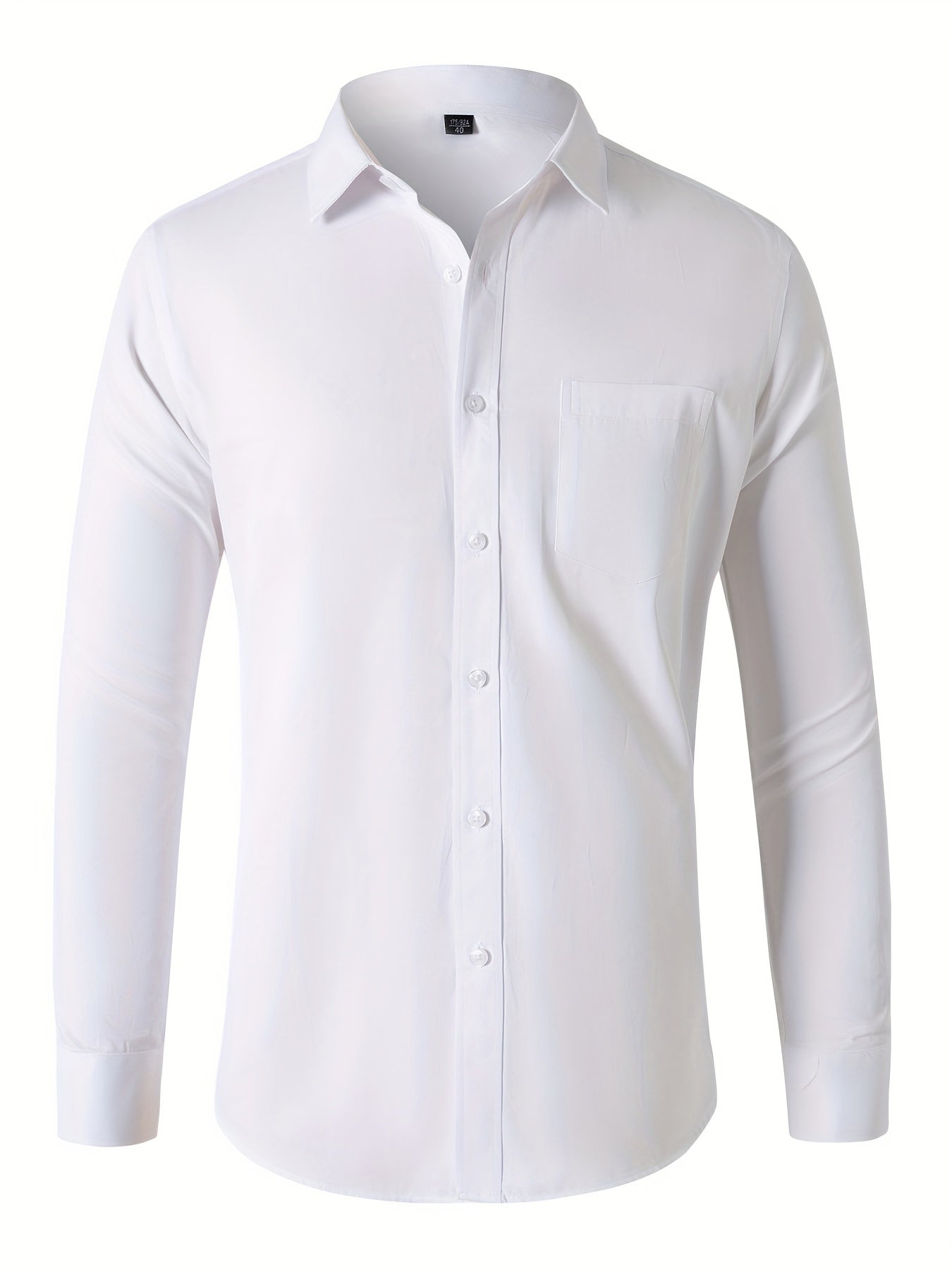 Men's Button Up Shirt with Chest Pocket - Spring/Fall Businesswear