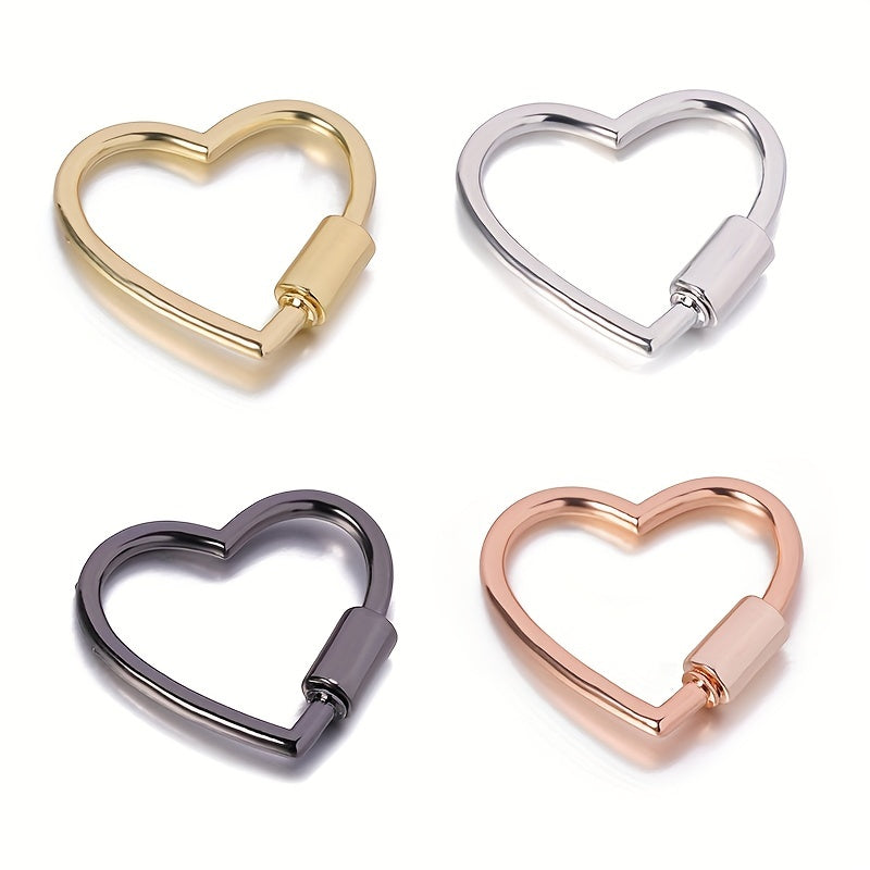 Heart Shape Screw Buckle Alloy Bracelet DIY Backpack Key Ring