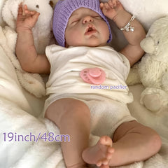 19 Inch Soft Body Reborn Sleeping Baby Doll With 3D Skin