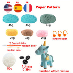 Unfinished Dog Crochet Kit Needlework Puppy DIY Knitting Amigurumi Crafts