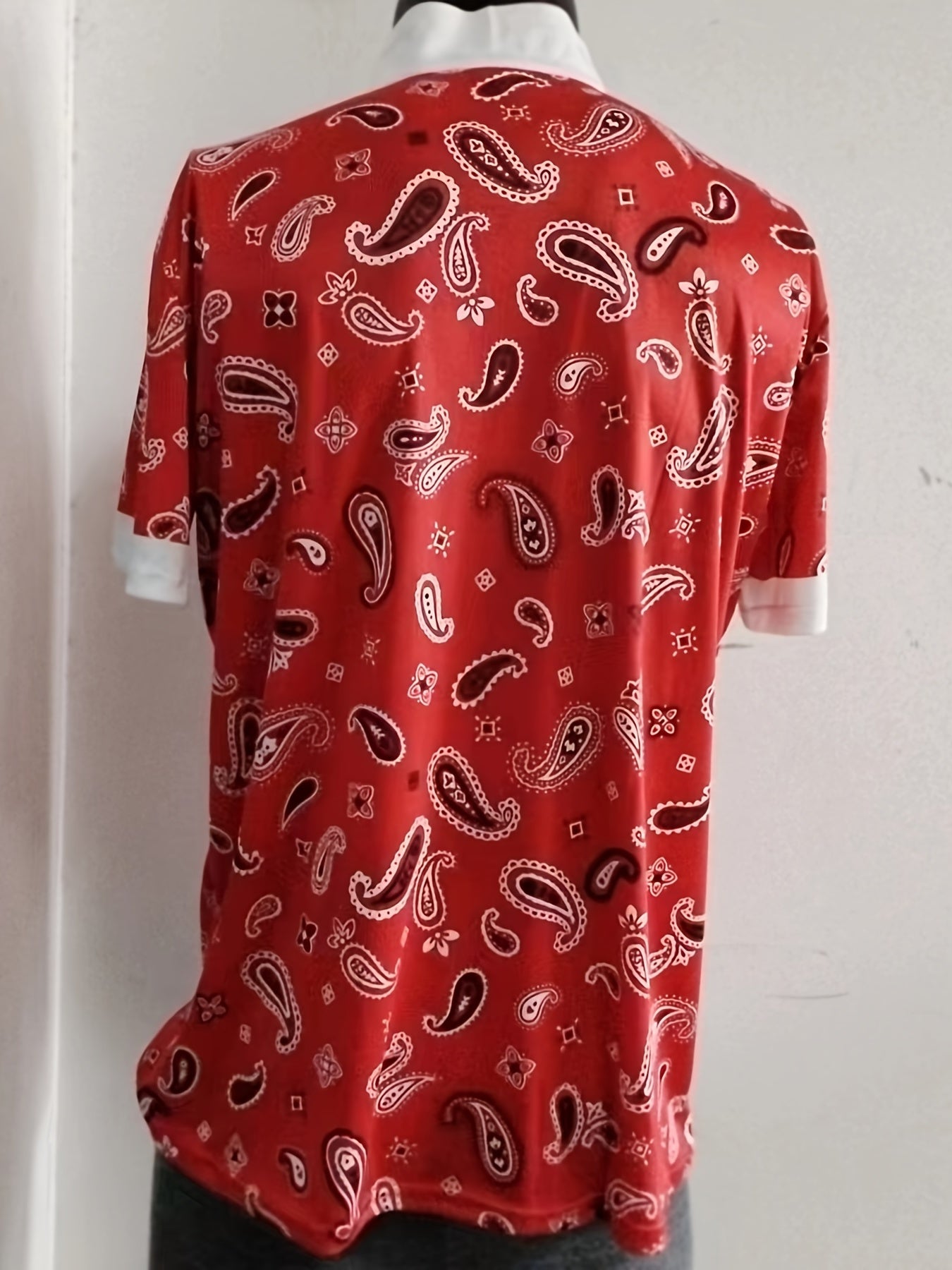 Men's African Print Zip Up Polo Shirt Traditional Design Summer Pullover