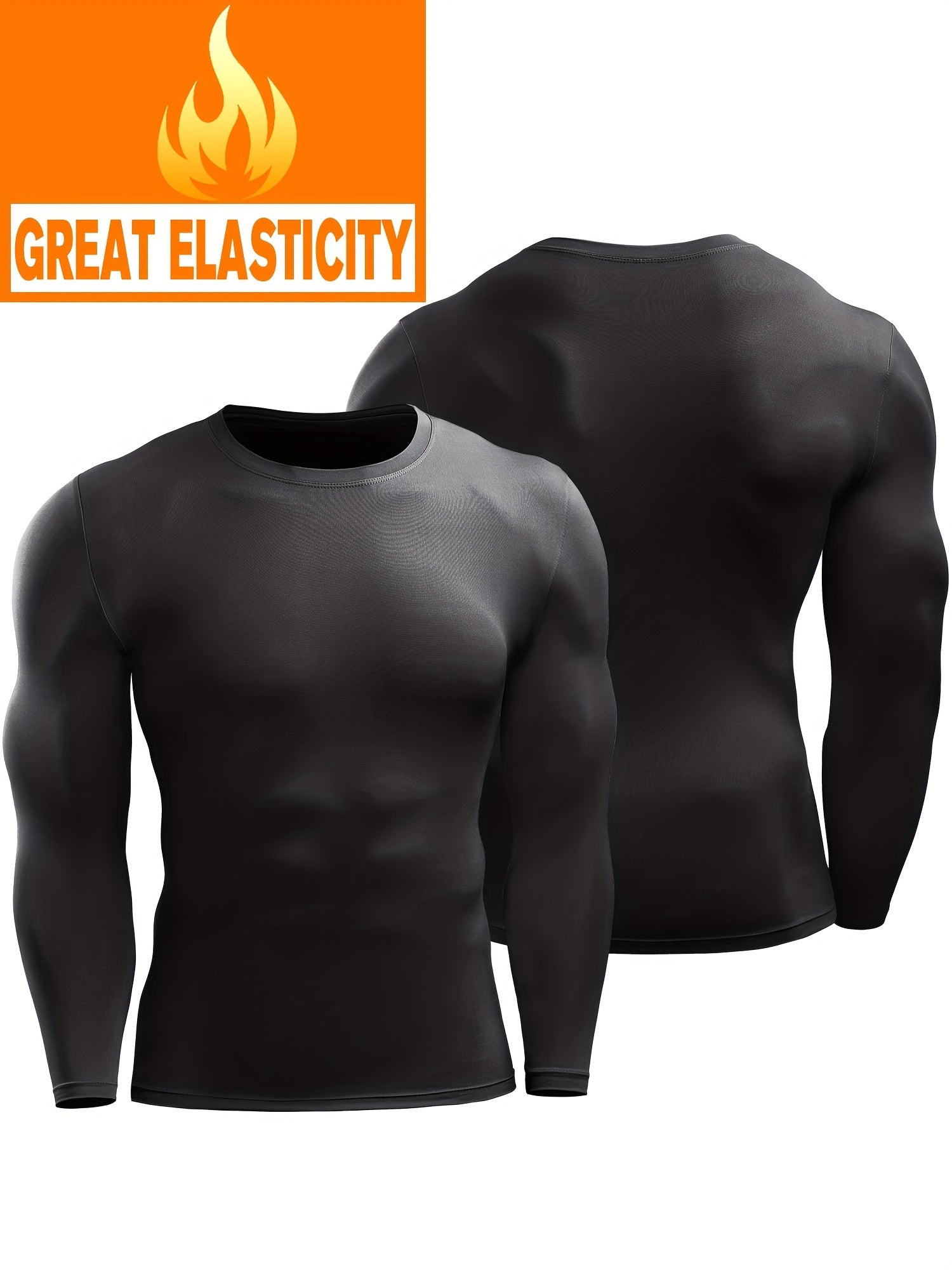 Men's Long sleeve Tights Quick Drying Fitness Tops