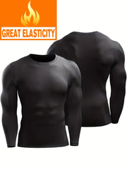 Men's Long sleeve Tights Quick Drying Fitness Tops