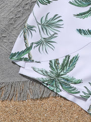Girls Palm Tree Bikini Tankini Set Summer Beach Bathing Suits