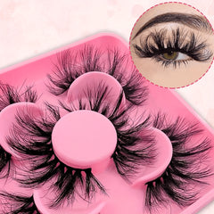 3 Pairs D Curl Faux Mink False Eyelashes, Thick and Fluffy, Waterproof