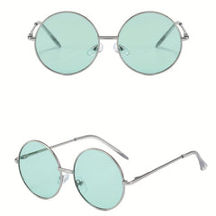 Round Metal Frame Sunglasses Vintage Tinted Lens Glasses UV400