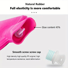 Large Capacity Hot Water Bag with Lid Plush Winter Hot Water Bag