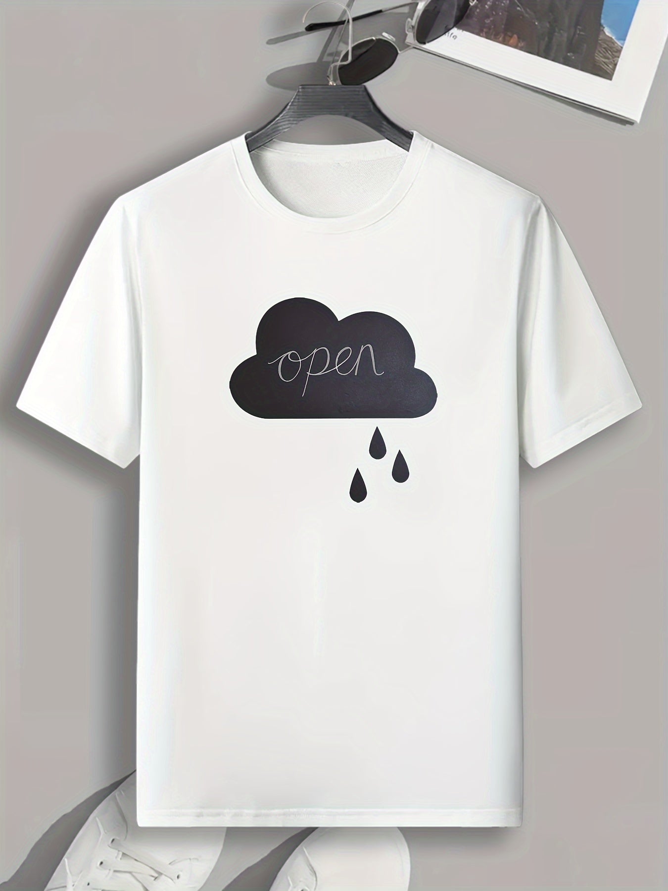 Cloud Print Men's Graphic T shirt Casual Comfy Tees For Summer Mens Clothing