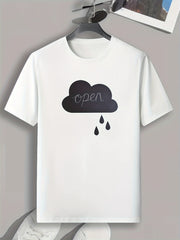 Cloud Print Men's Graphic T shirt Casual Comfy Tees For Summer Mens Clothing