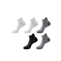 Men's Moisture Wicking Ankle Sports Socks 5 Pairs