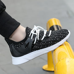 Boy's Breathable Non Slip Sneakers Lace Up Soft Sole Shoes