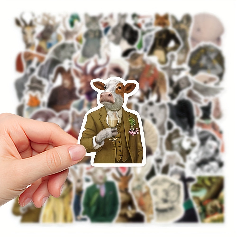 Set of 50 Dark Art Animal Stickers - Perfect for Phone, Laptop & More