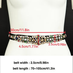 Rhinestone Elastic Belt Vintage Wedding Party Waist Belt