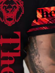 Men's Lion Print T shirt & Shorts Set For Outdoor