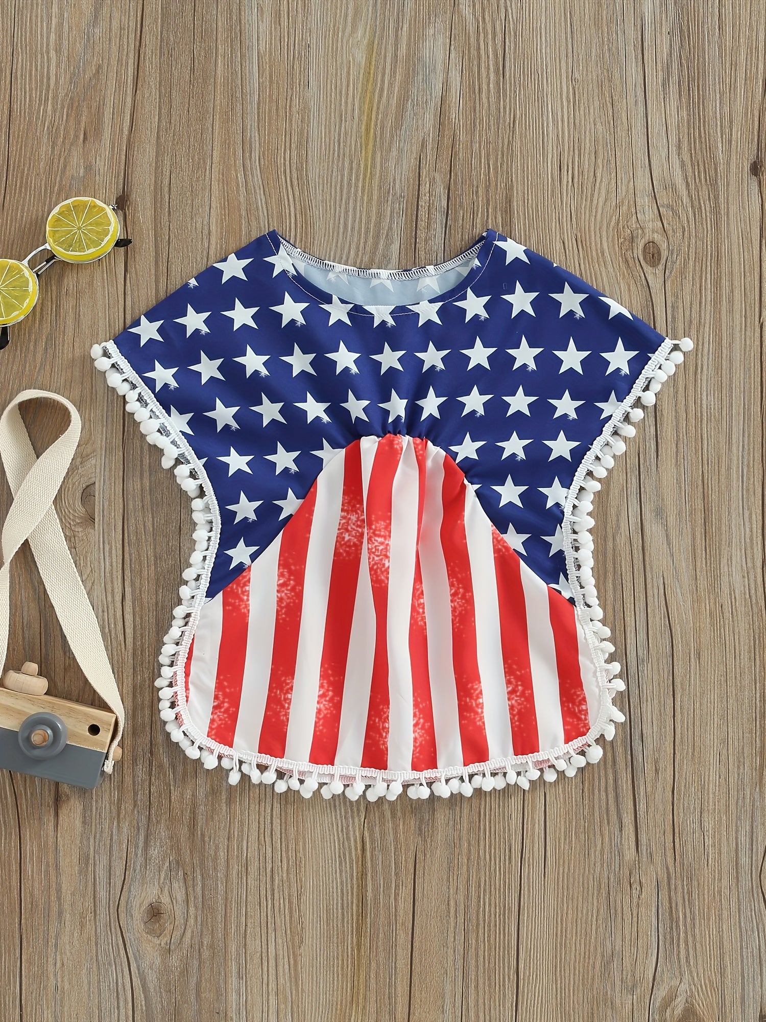 Baby Girls Star Pattern & Striped Swimsuit for Summer Beach Vacation