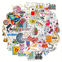 50pcs Science Lab Stickers for Teachers Physics Chemistry Math Experiment