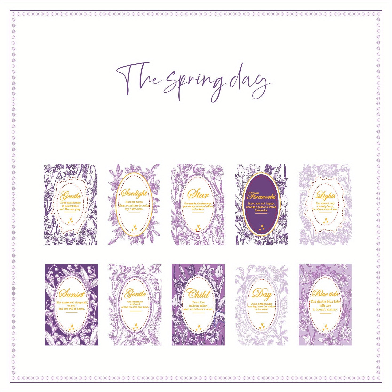 Forest Series Retro Note Die-Cut Stickers