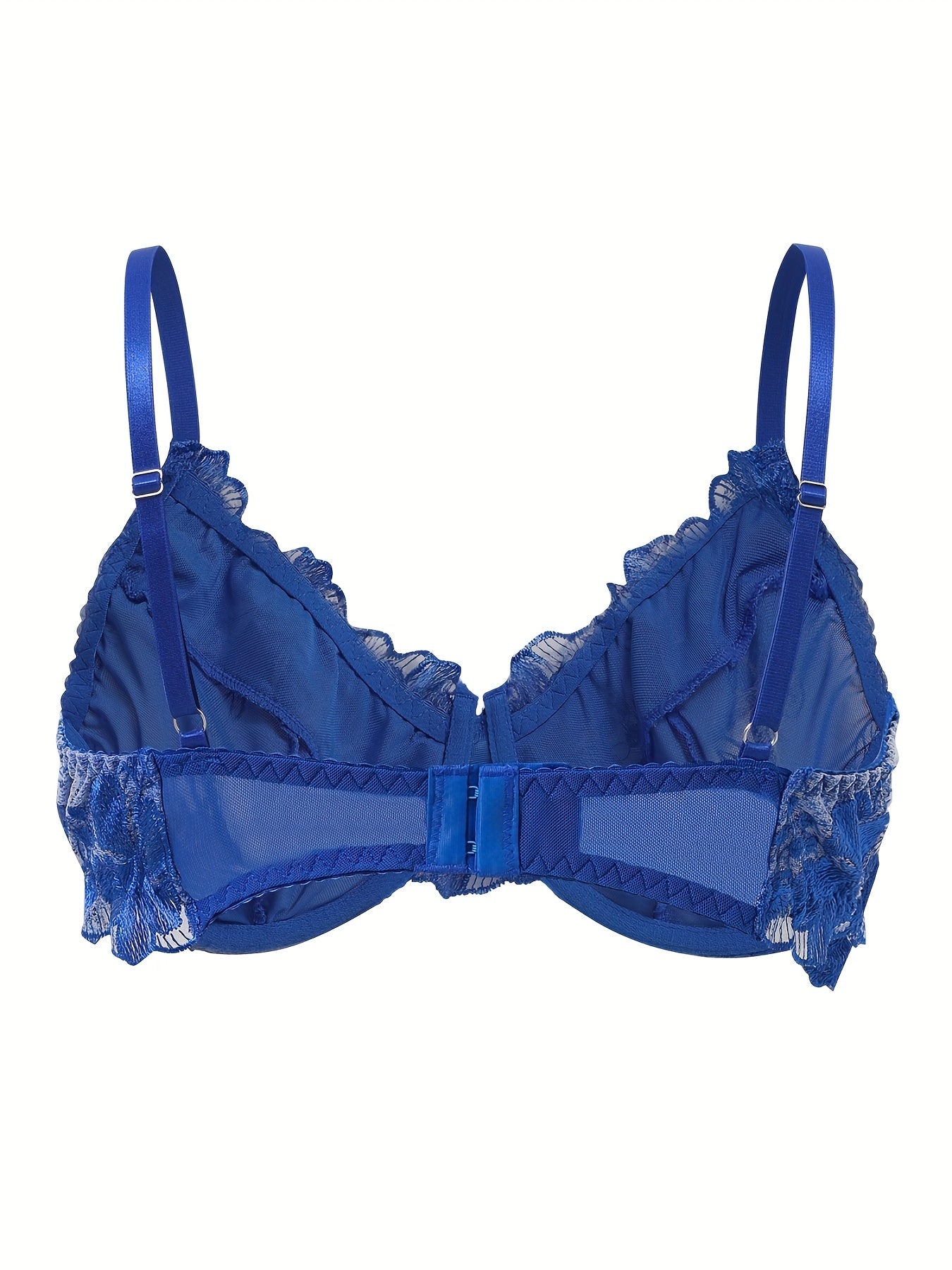 Sexy Bra Women's Plus Floral Lace Mesh Bow Knot Bra