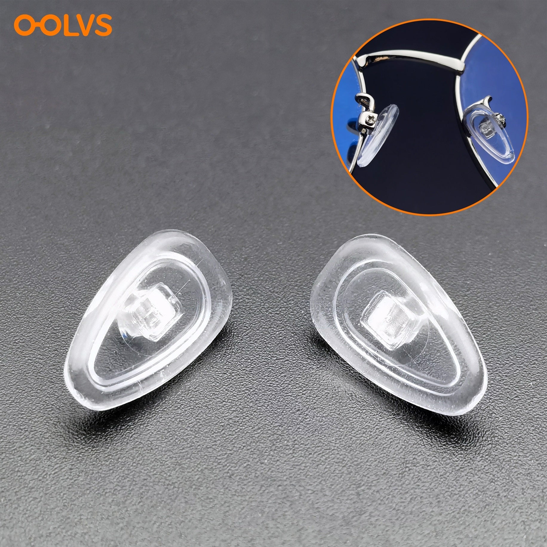10 Pairs OOLVS Silicone Anti-Slip Nose Pads Kit w/Screws & Screwdriver