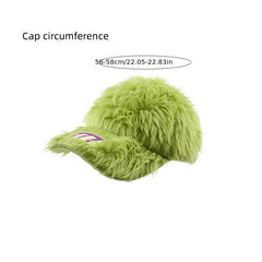 Retro Embroidered Plush Peaked Cap Unisex