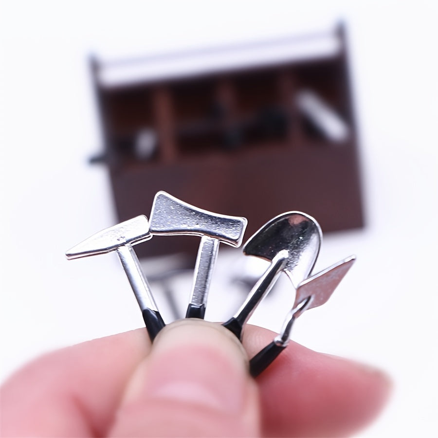 Toy House Decoration Dollhouse Mini Garden Repair Alloy Tool Model Ornament