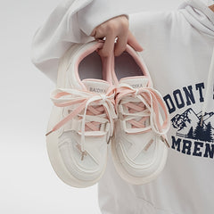 Women's Platform Skate Shoes Round Toe Mesh Low Top Sports Shoes