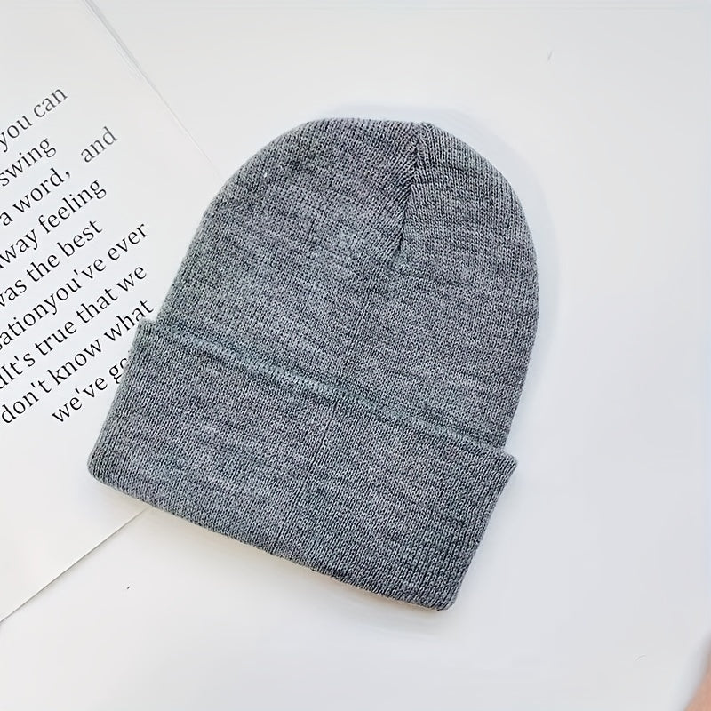 Outdoor Solid Knitted Hat for Men and Women