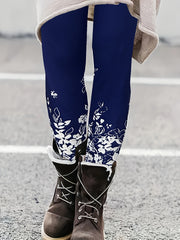 Women's Plus Floral Print High Rise Yoga Leggings
