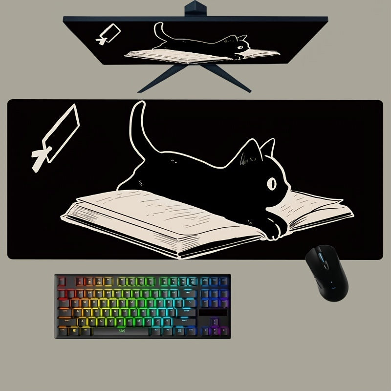 Cat Mouse Pad Oversized Office Wrist Support Desk Pad Cartoon Pattern