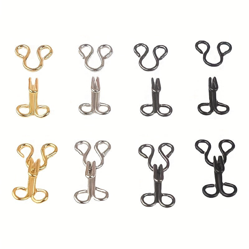 40 Double Seam Hook Eye Buckles for Clothes Pants Skirts DIY Crafts
