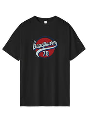 Letter Pattern Print Men's Graphic Tee - Summer Outdoor Top Gift