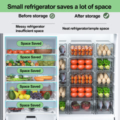 Transparent Drawer Refrigerator Storage Box for Fresh Food, Freezer Safe
