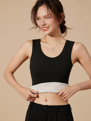 3pcs Seamless Thermal Tank Tops Crew Neck Slim Women's Underwear