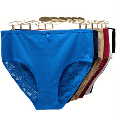 6pcs Lace Briefs Comfy & Stretchy Intimates Panties
