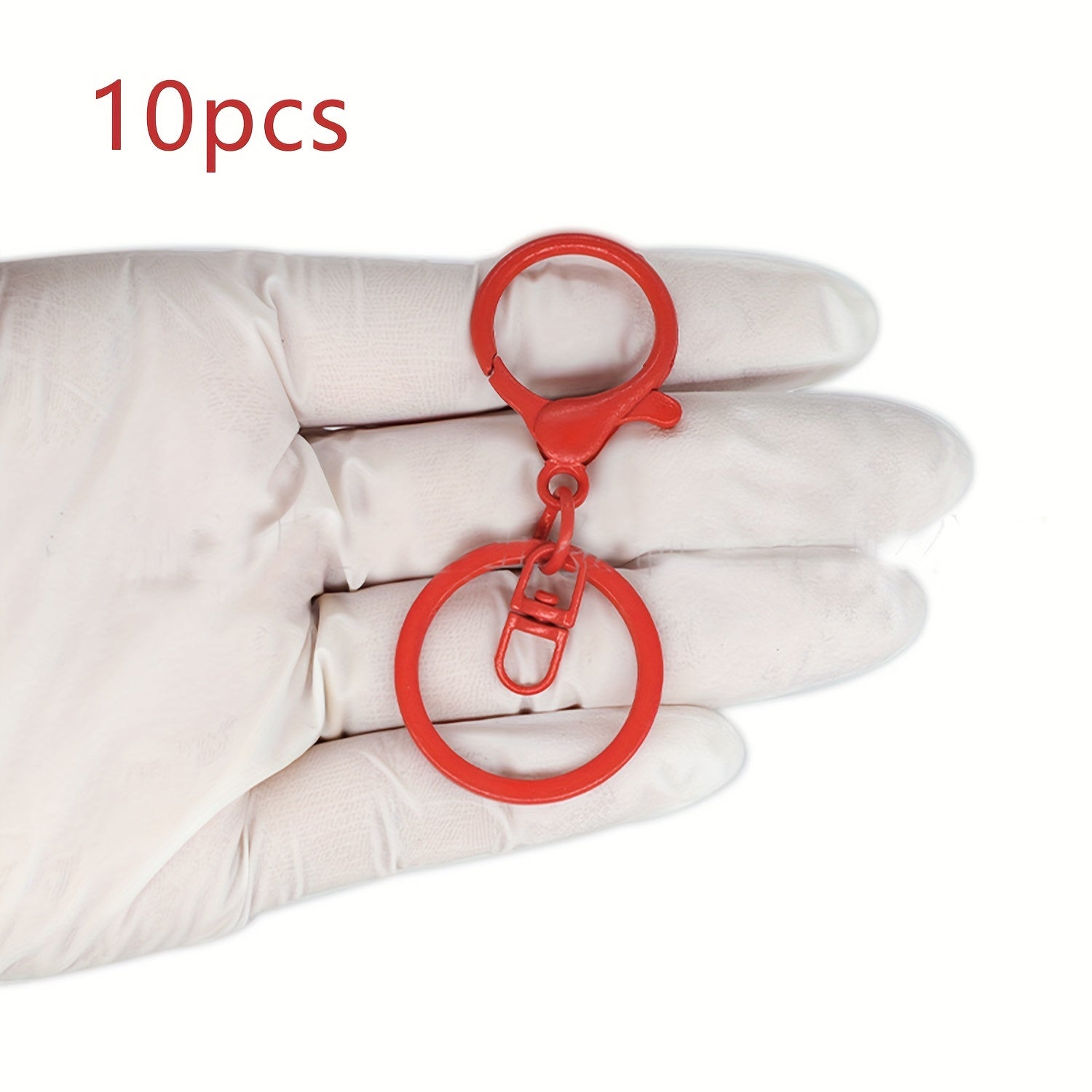 10pcs Colorful Zinc Alloy Hanging Buckle Keychain Bag Pendant Ornament