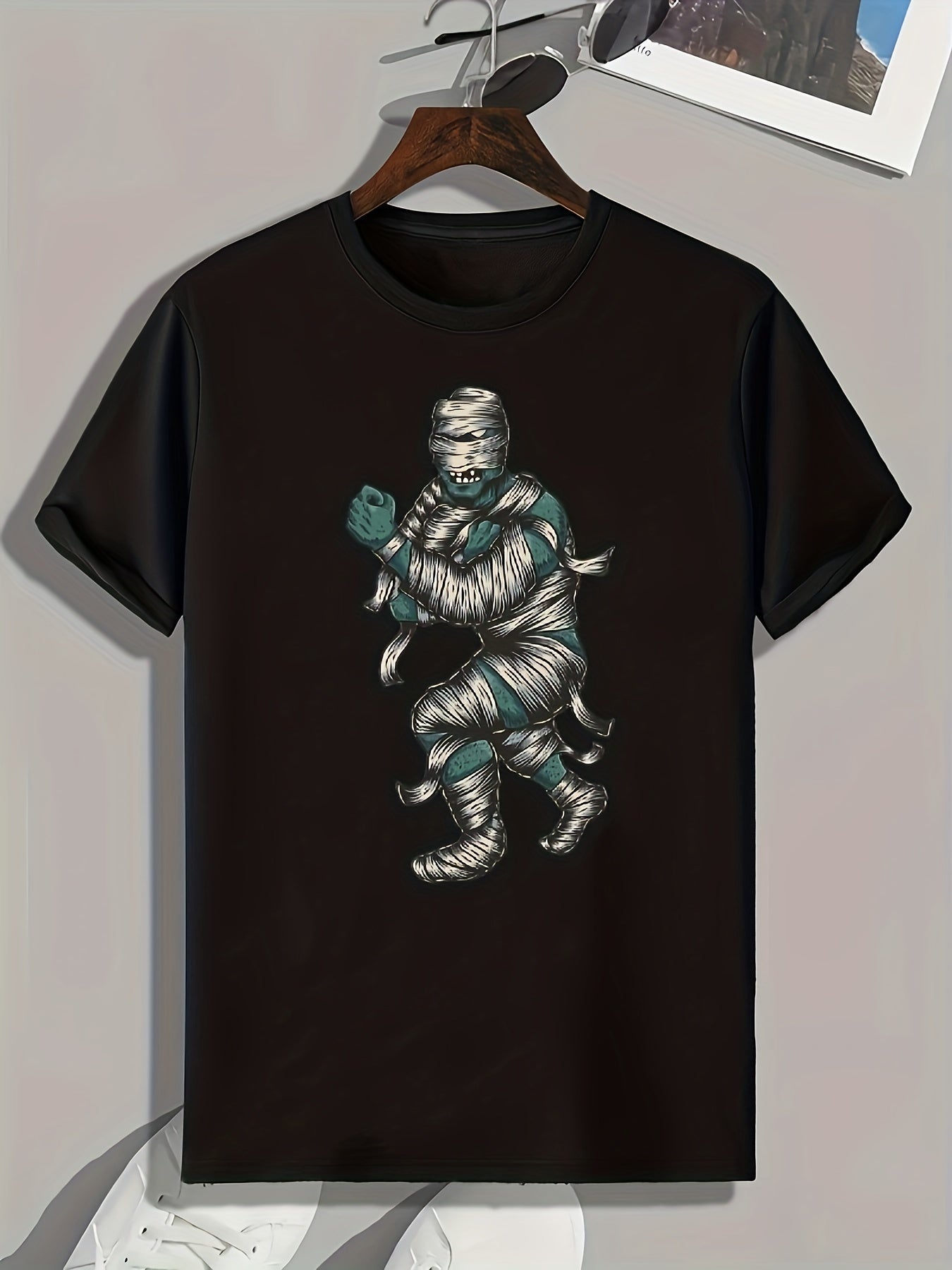 Halloween Zombie Pattern Print Men's Comfy Sports T-shirt