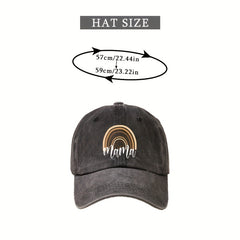 Rainbow Leopard MAMA Baseball Cap Washed Distressed Dad Hat Adjustable Sun Hat