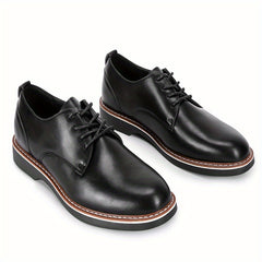 Men's Derby Shoes Lace up Front Superfine Fiber Leather Dress Shoes For Men