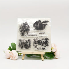 1pc Scenery House Silicone Seal Stamp for DIY Scrapbooking Albums