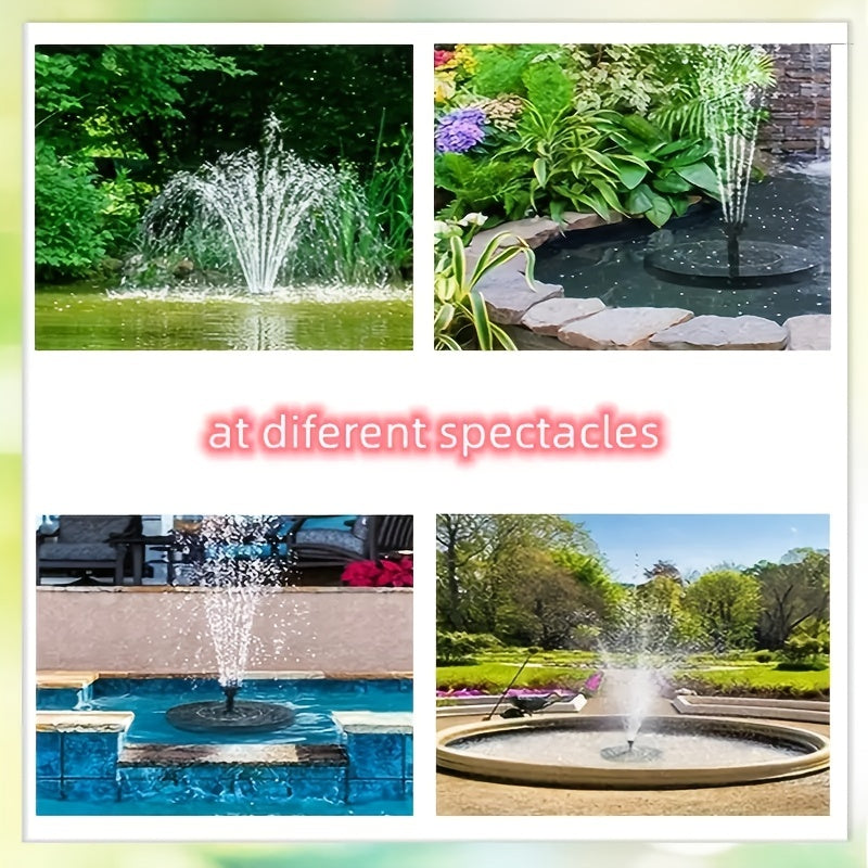 Solar Garden Fountain Water Pump with 7 Nozzles