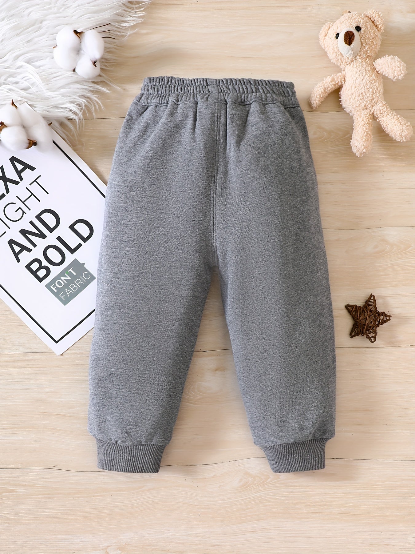 Bear Print Boys Casual Sweatpants Active Jogger Sports Pants