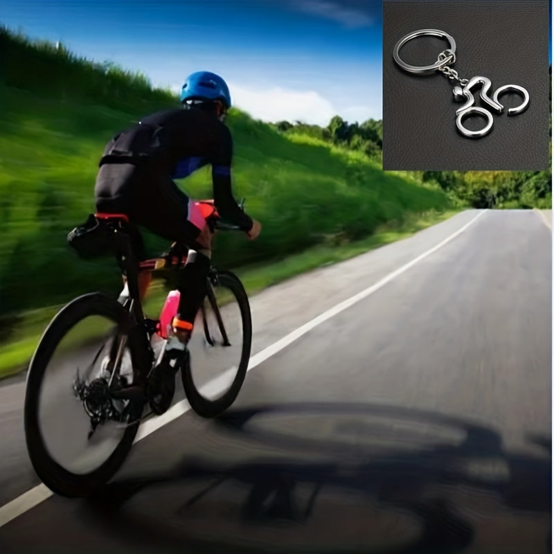 Sports Cycling Bicycle Pendant Keychain Alloy Keyring