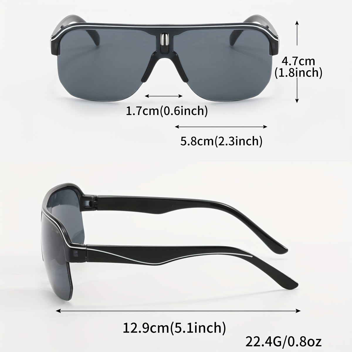 3pcs Men's Aviator Sunglasses Classic Half Frame
