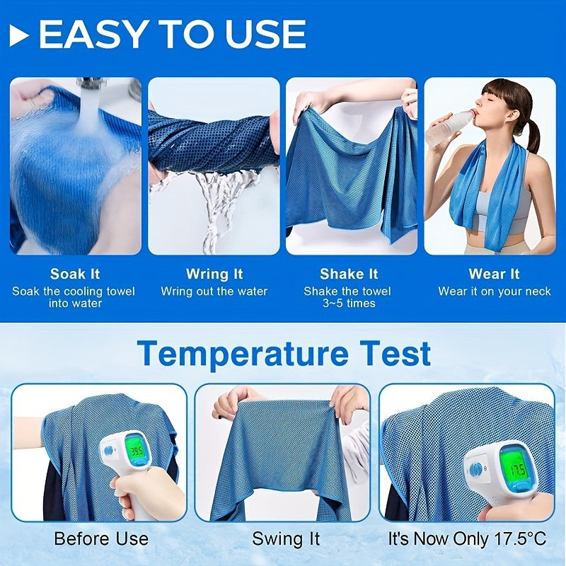 Cooling Towel Soft Breathable Microfiber Towel For Yoga Sport Running Gym