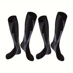 4 Pairs Compression Socks Men's Mid Tube Socks for Outdoor Sports